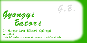 gyongyi batori business card
